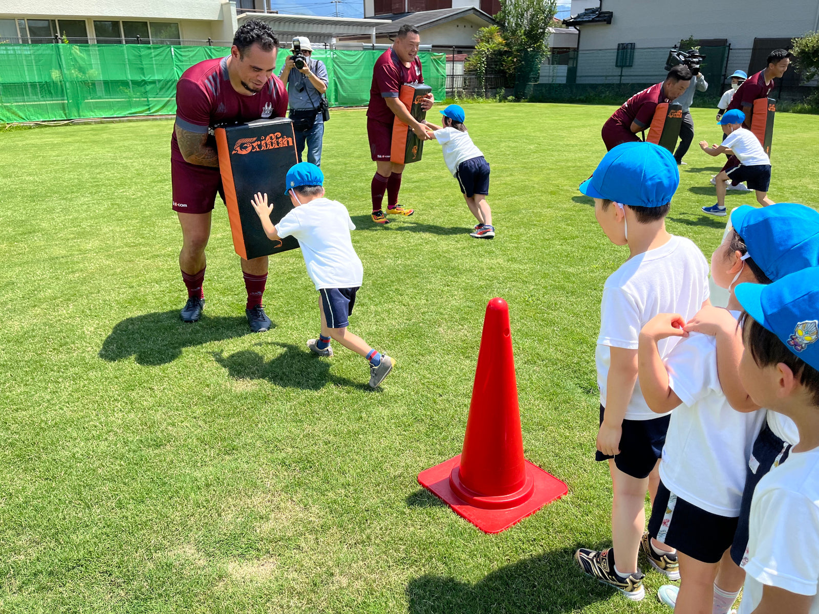 ７月８日いづみ幼稚園で訪問ラグビー教室を開催